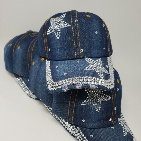 12 Denim Jean\'s Crystals style Ladies hats main image 10